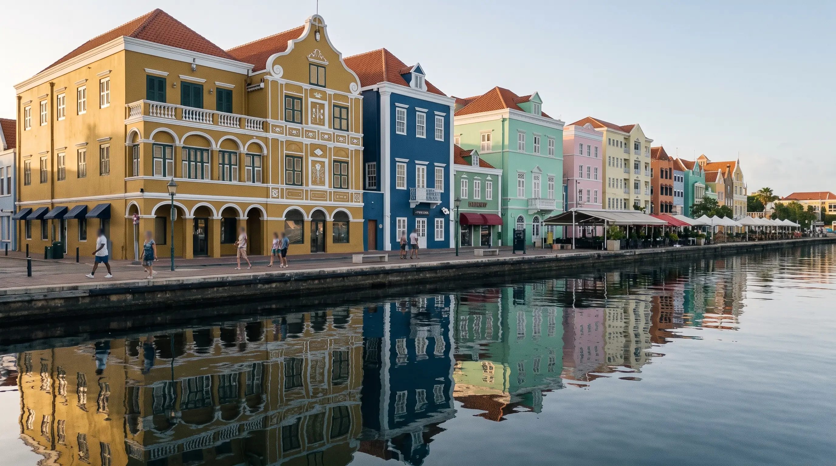Colorful Punda waterfront in Willemstad, Curaçao