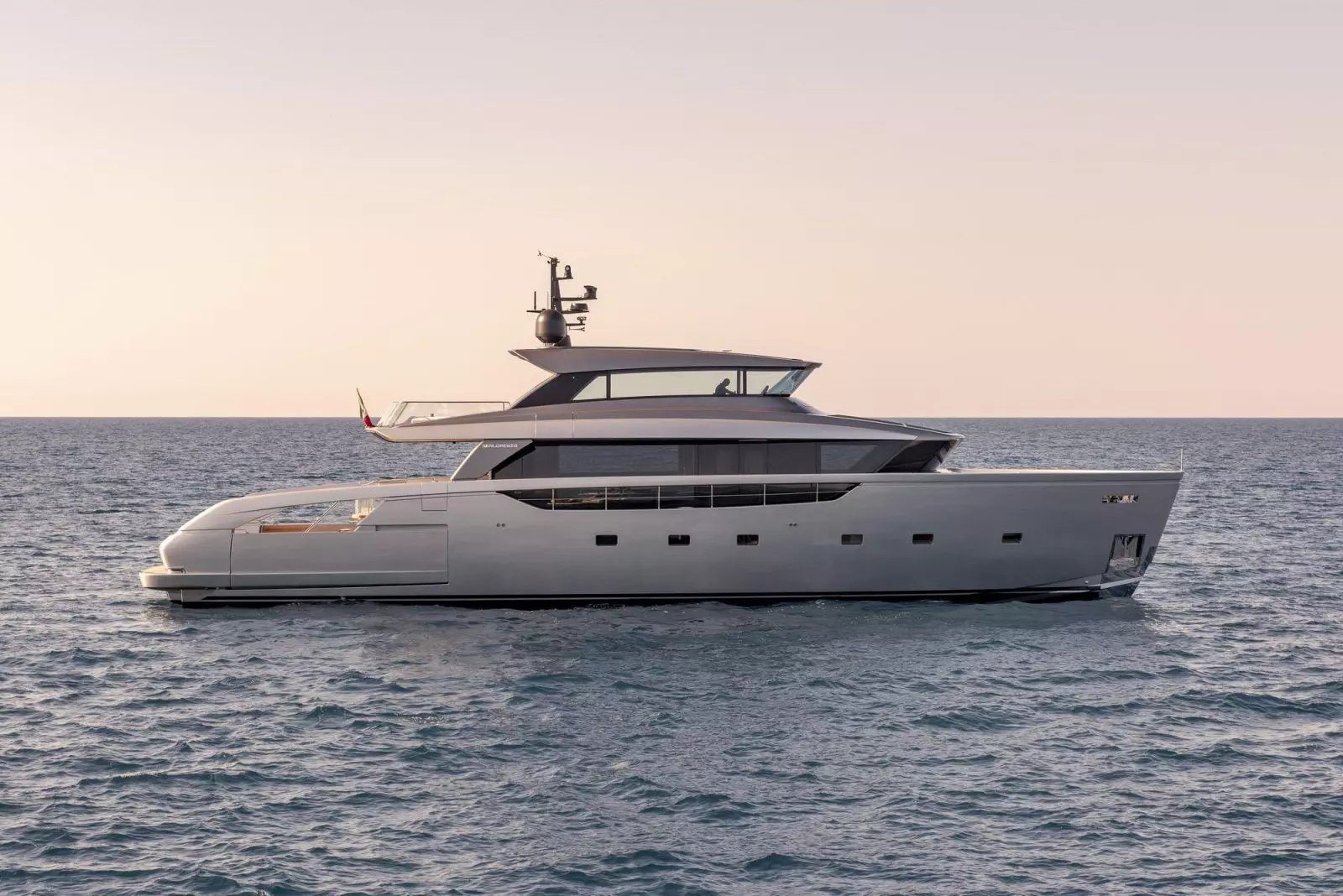 Private yacht at sea