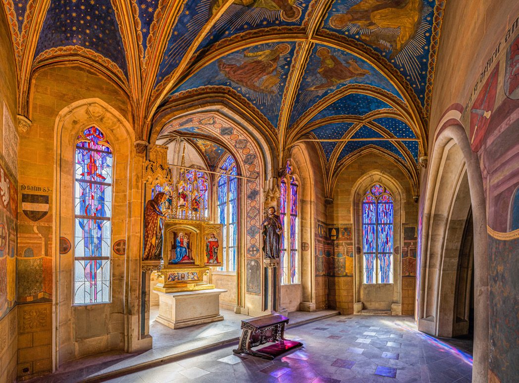 Gothic chapel inside Prague Old Town Hall