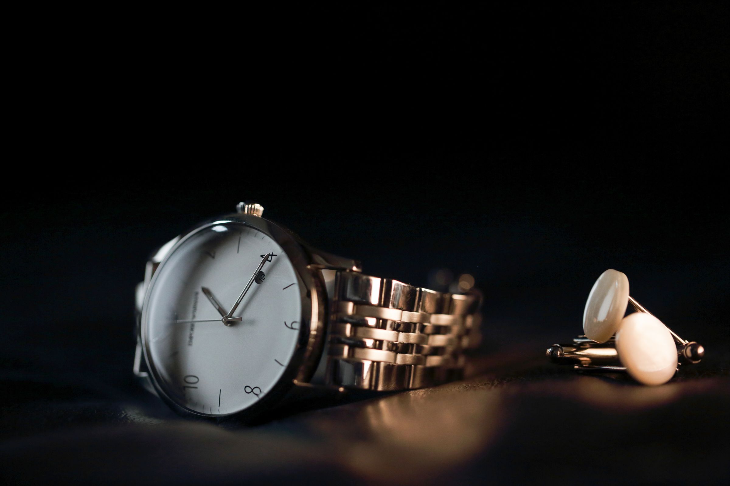 Luxury watch and cufflinks