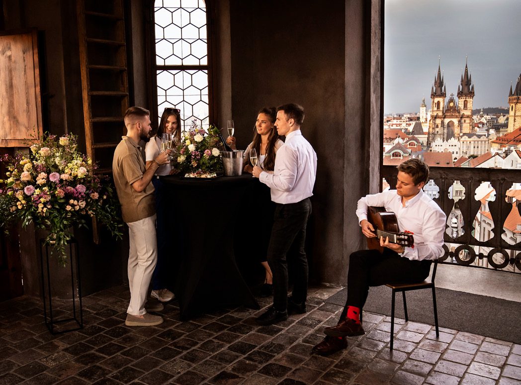 Toast in the Astronomical Tower of the Clementinum