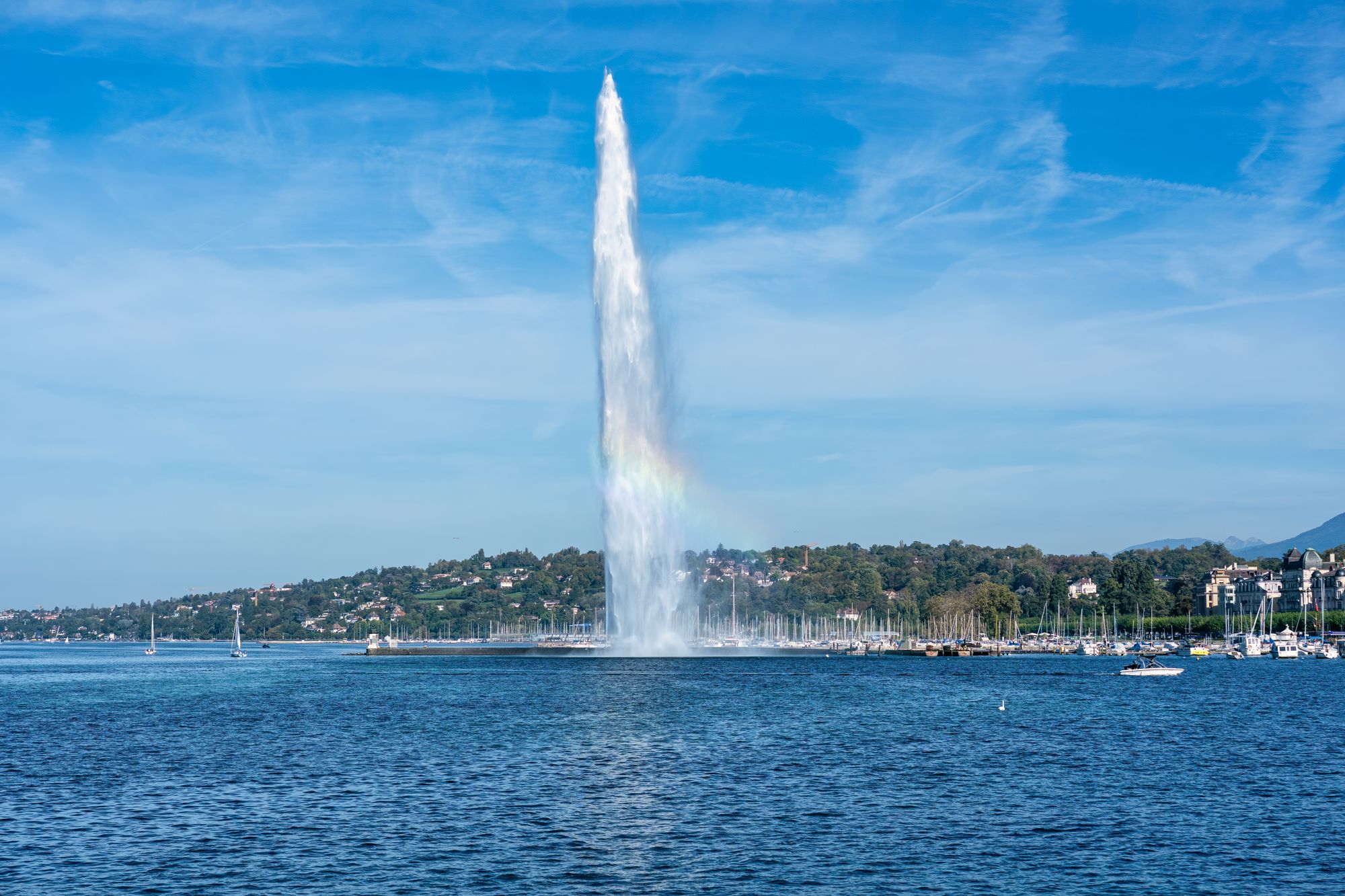 The Jet d'Eau on Lake Geneva