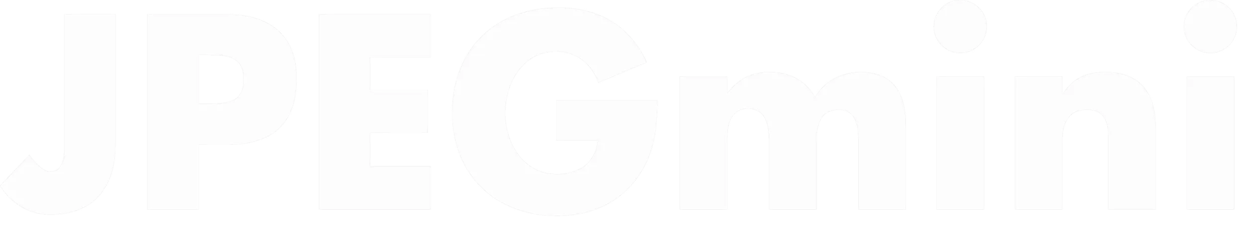 JPEGmini logo in white text