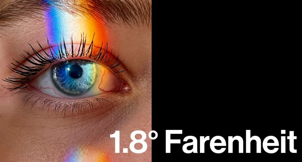 1.8 degrees farenheit