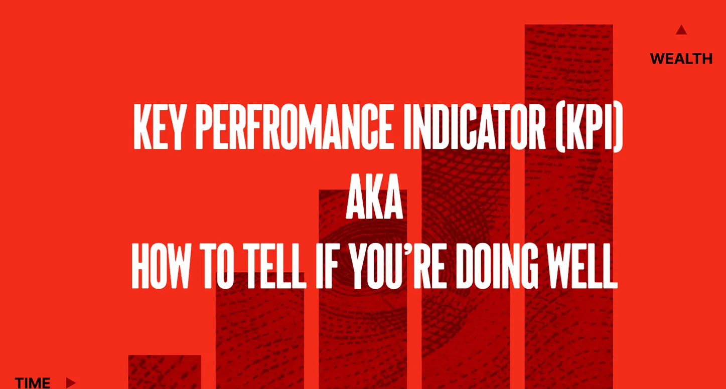 A graphic design displaying the definition of a key performance indicator (KPI) for tracking e-commerce analytics to drive online sales