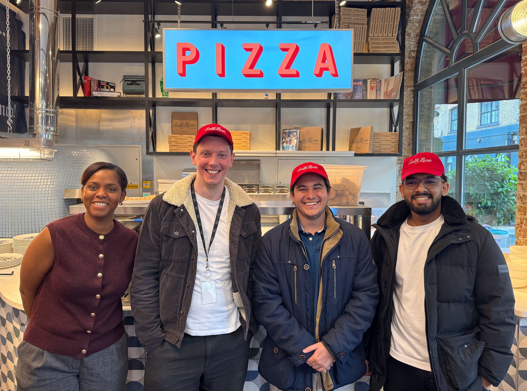 The Voxly Digital team out for pizza