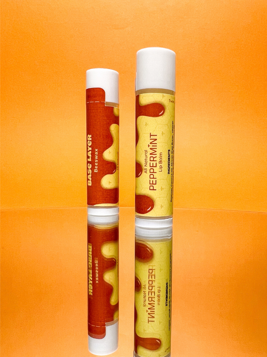 Two Base Layer Beeswax lip balms