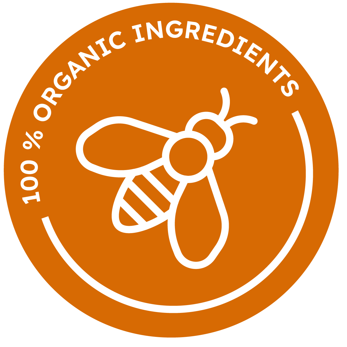100% organic ingredients