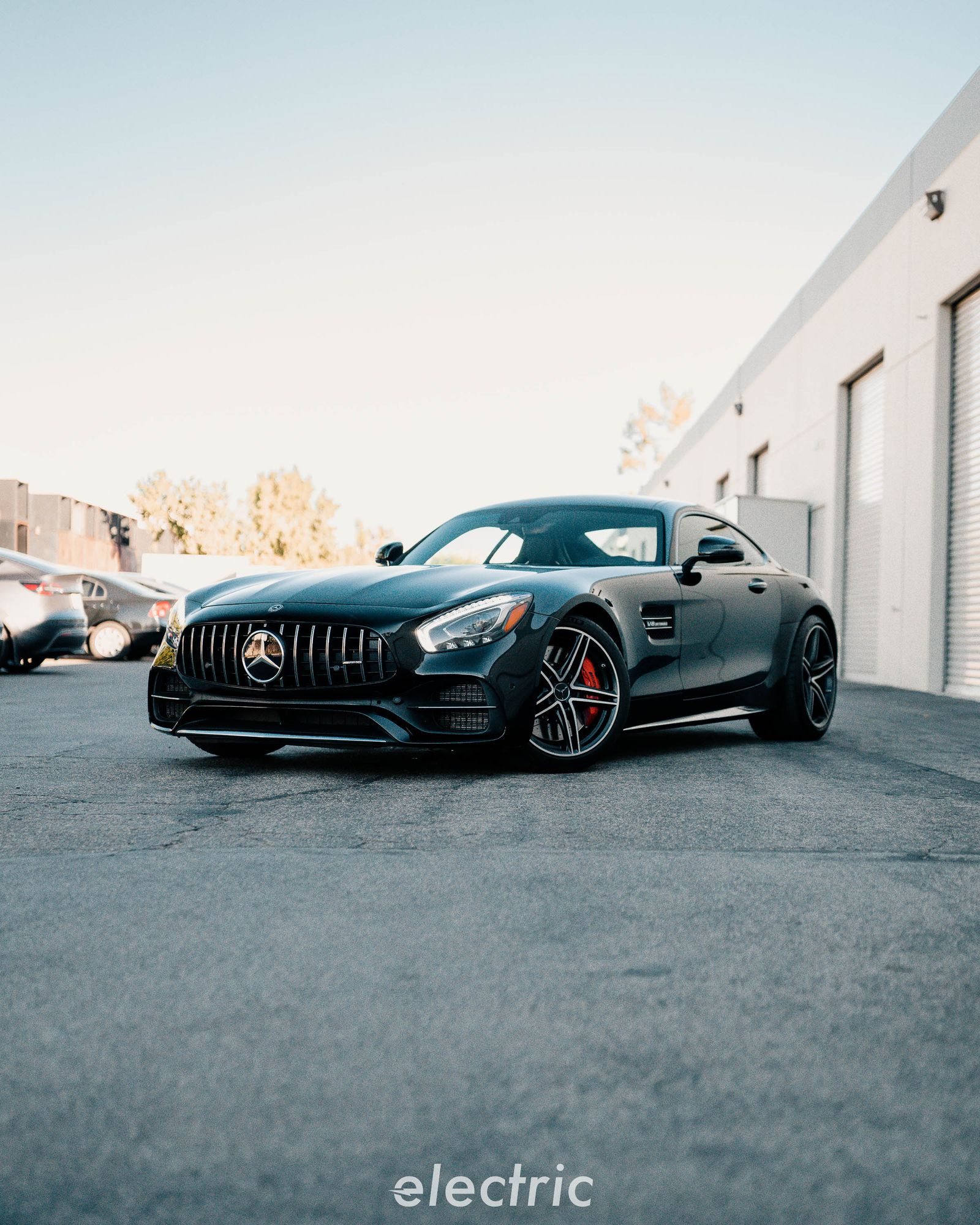 Black Mercedes-AMG GT front view
