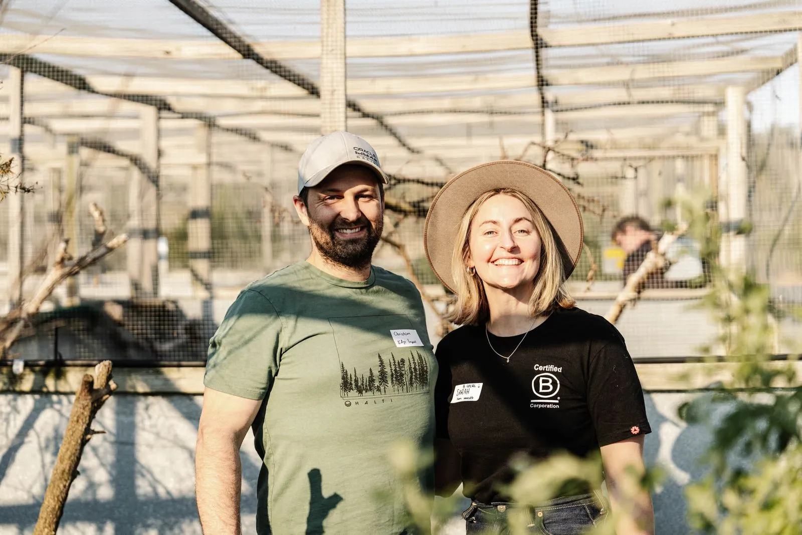 Christian Keel (Edge Impact) and Sarah O’Terra (Harvey, also B Local Leader Melbourne) at the B Local ‘Nature and Networking’ volunteering event at Mount Rothwell Odonata Conservation site.