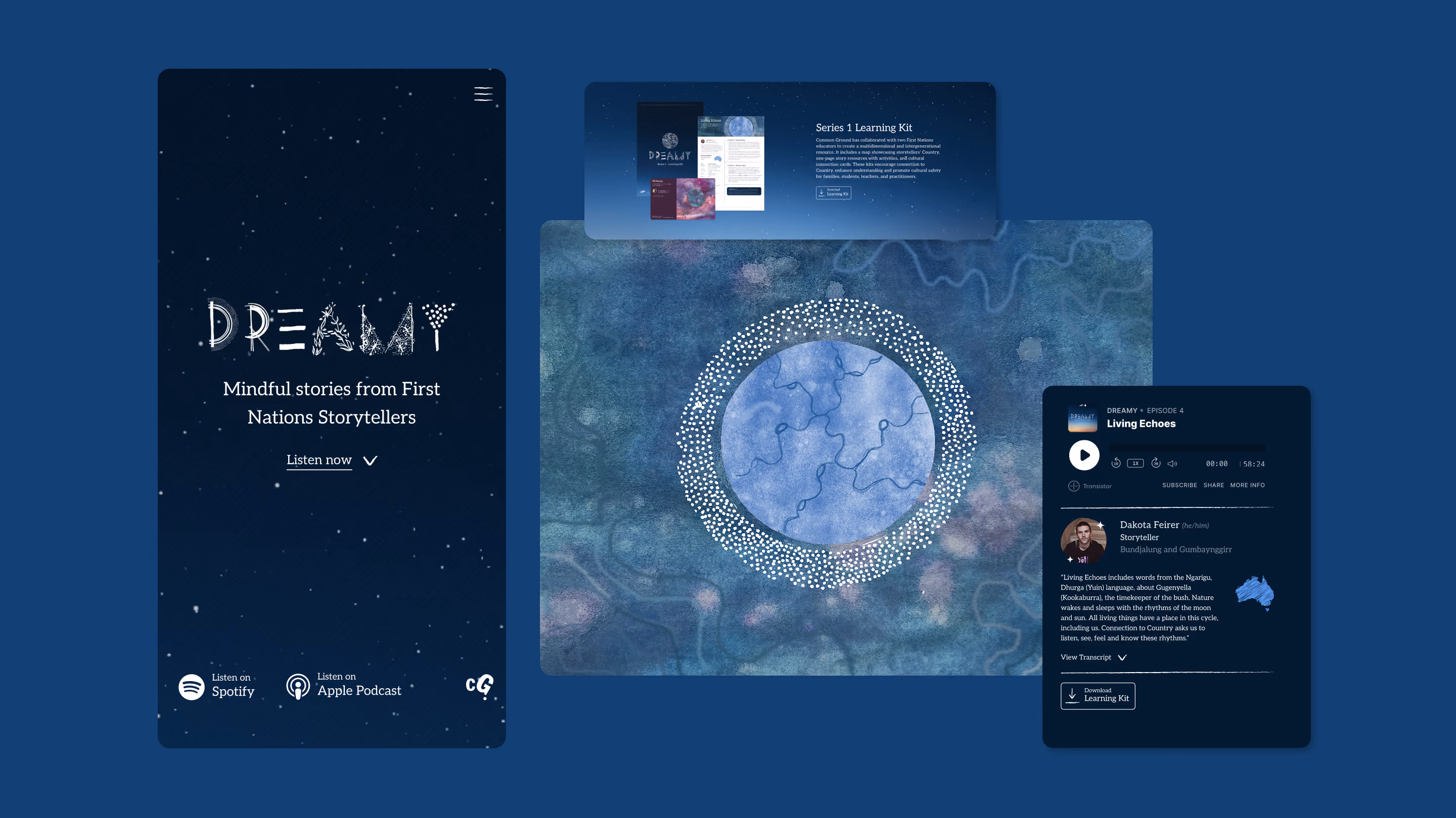 Calm, optimised website & intelligent podcast distribution