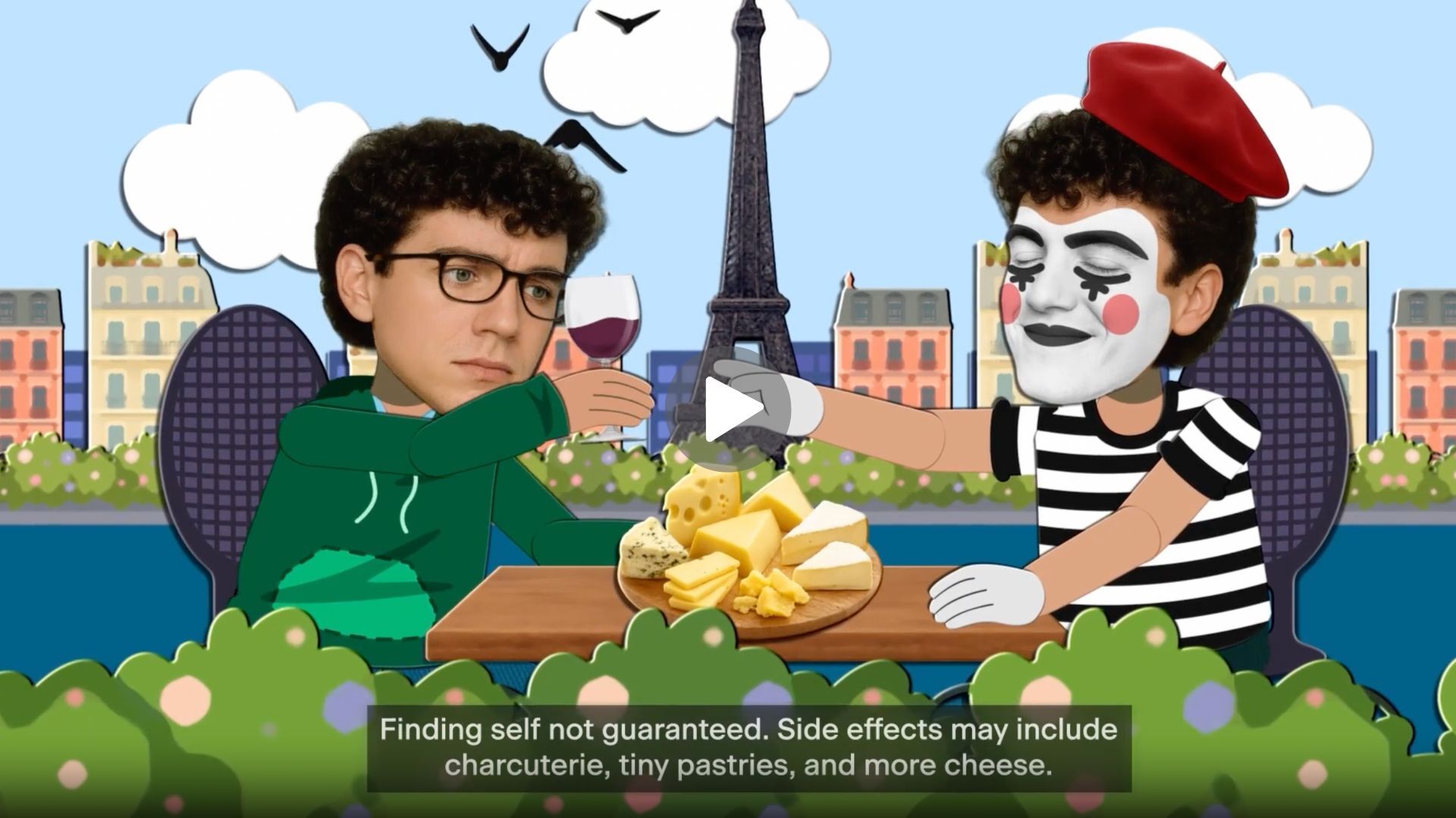 Still from the Earnest cutout-animation CTV spot