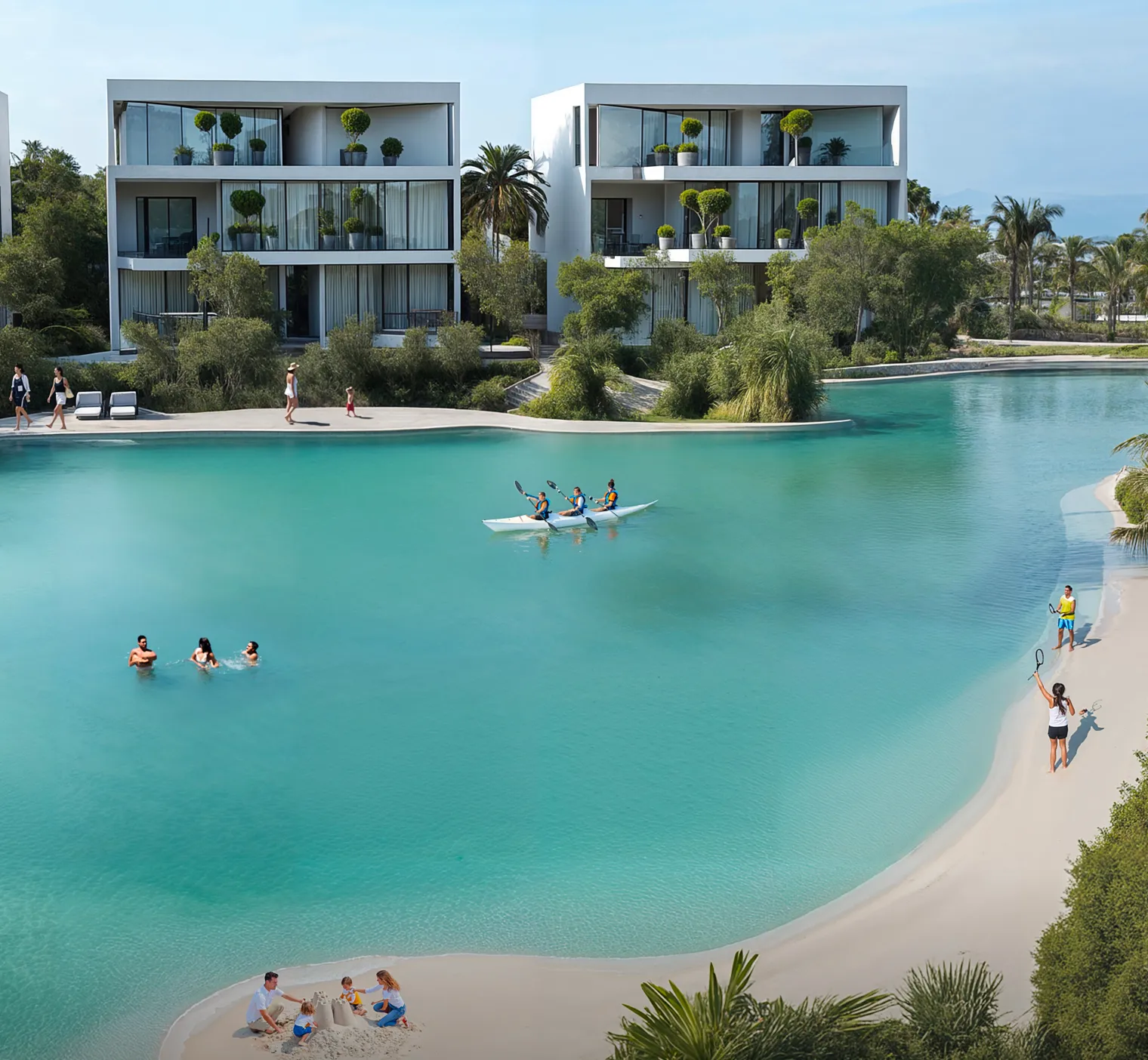 Lunaya lagoon and beach