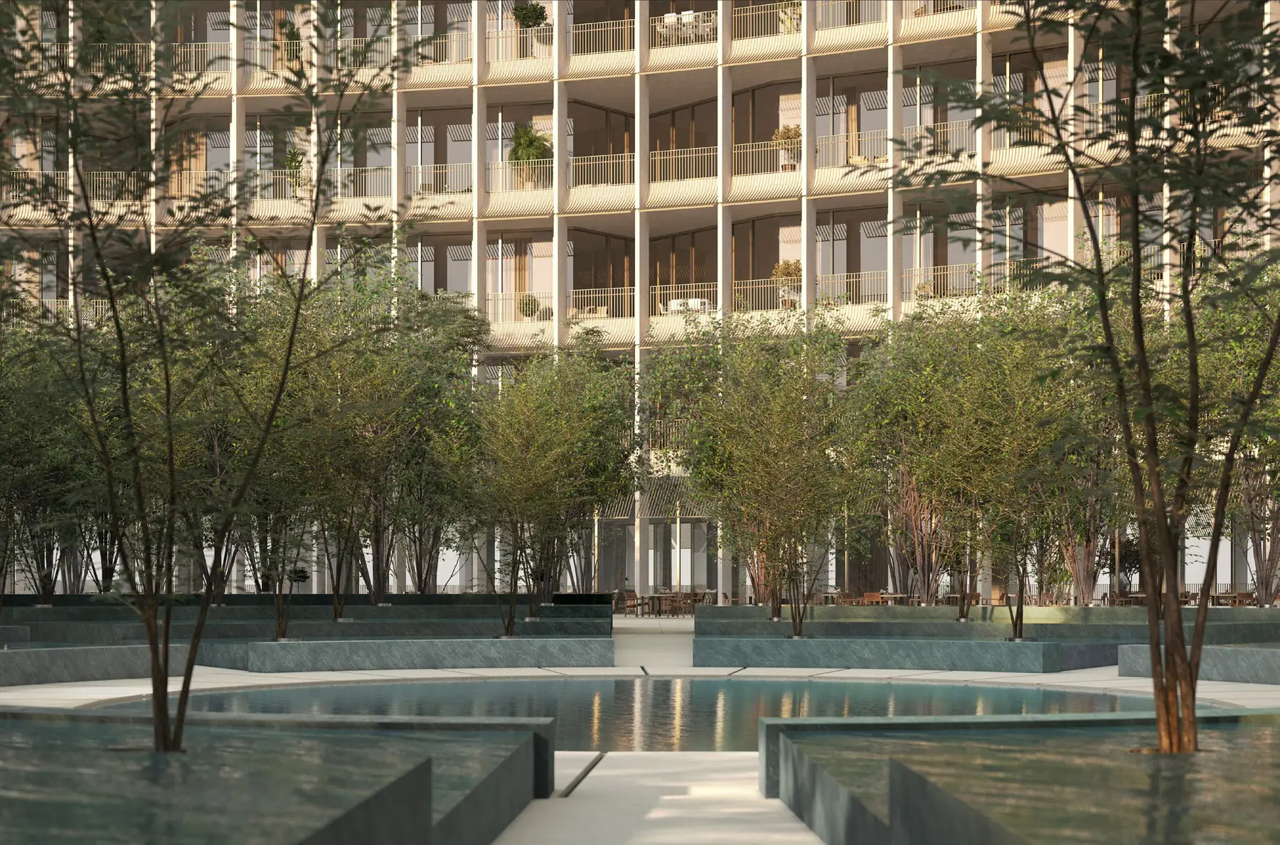Four Seasons Private Residences DIFC courtyard pool