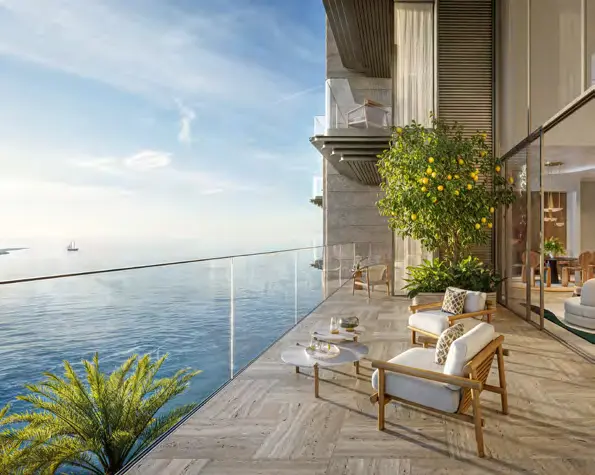 Solaya residence terrace with sea views