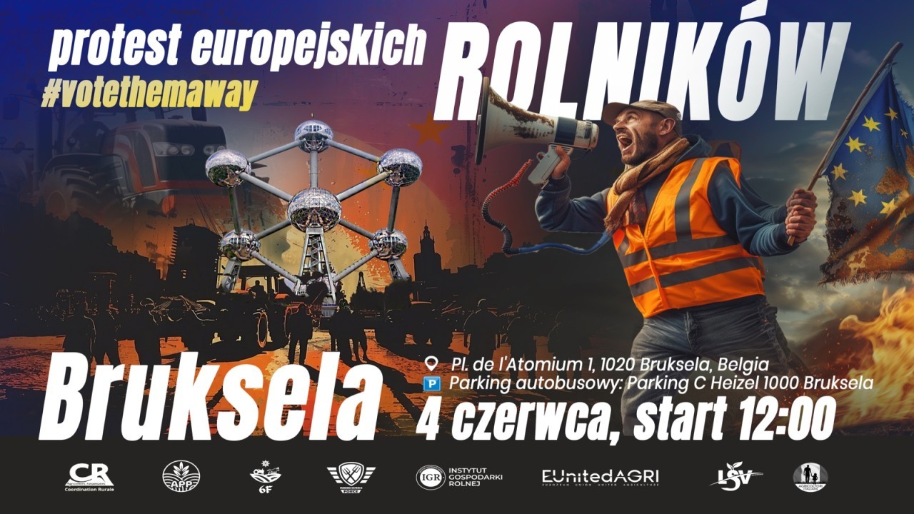 Protest europejskich rolników w Brukseli - 4 czerwca