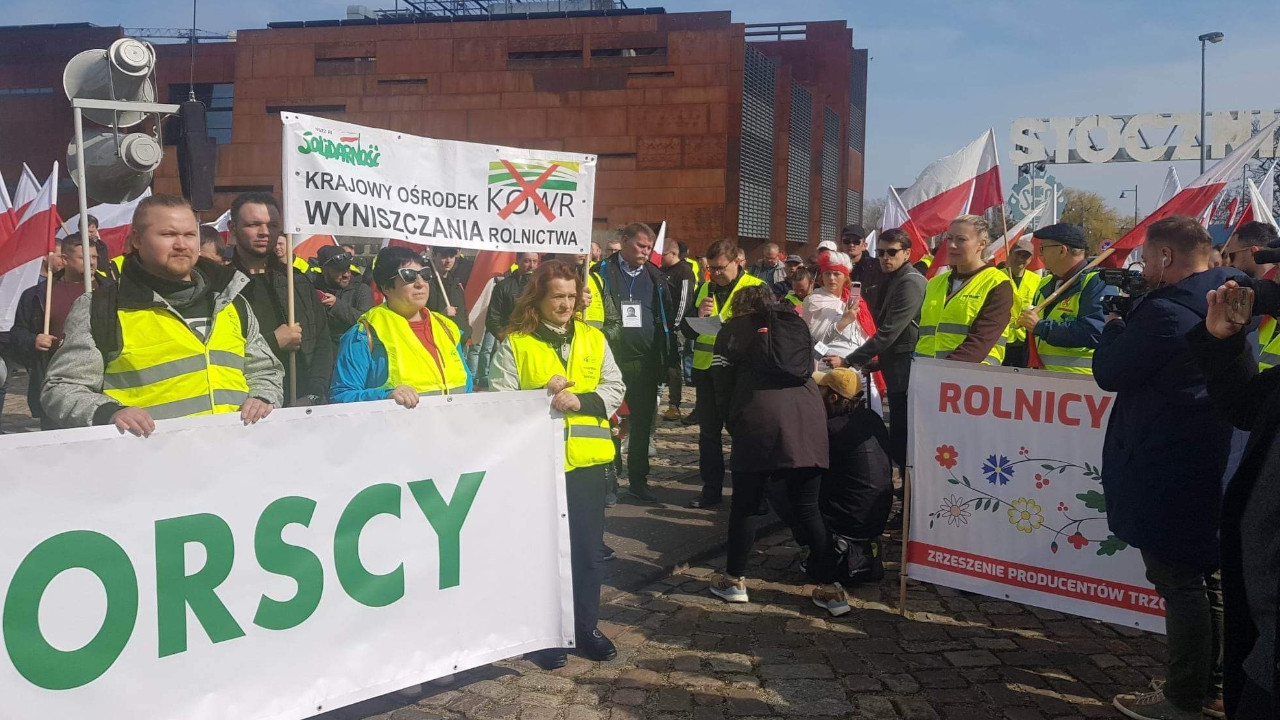 Protest rolników w Gdańsku