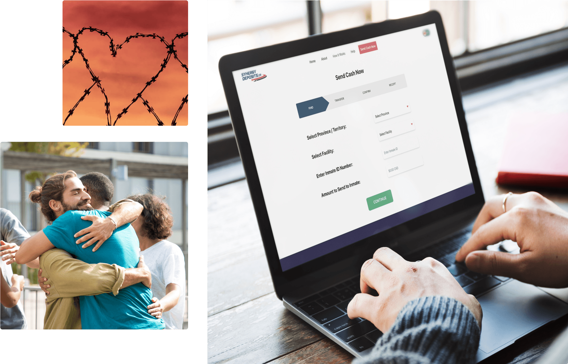 Synergy web application and secure money transfers