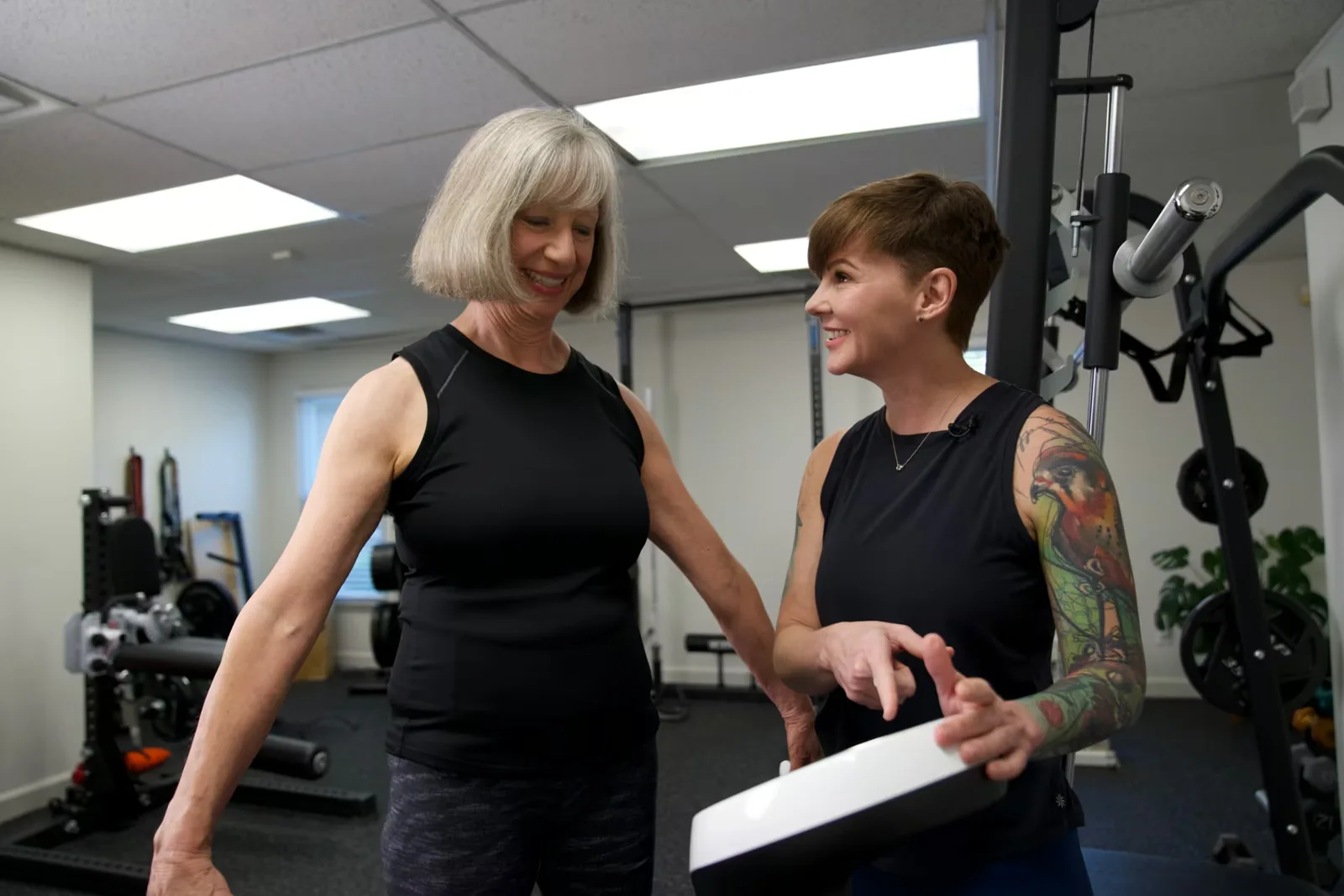 Kate Bolia coaching a client in the Dunwoody studio