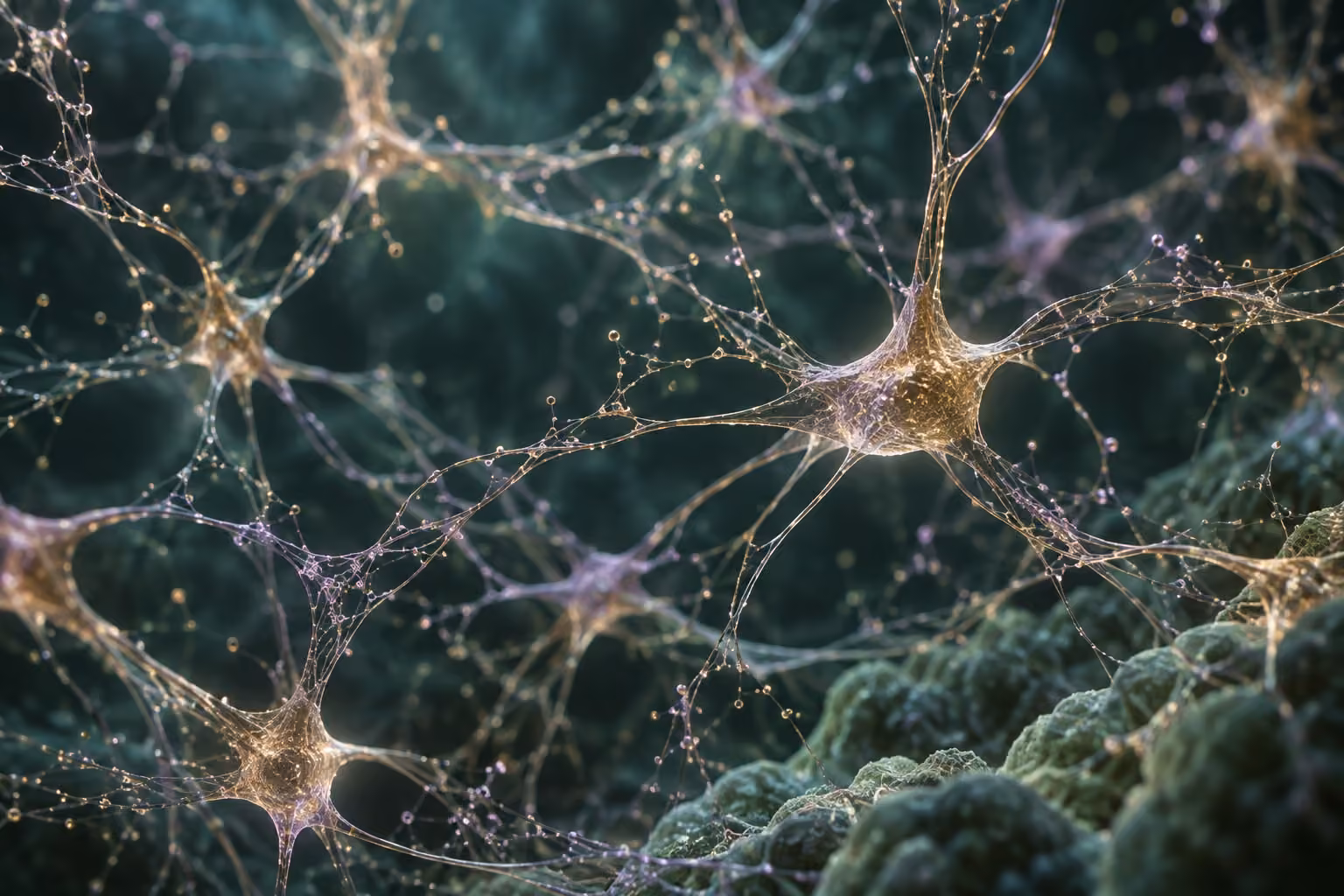 Close-up of a cell network