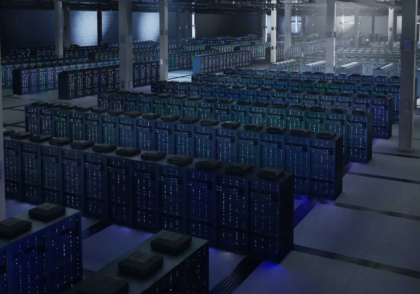 Colocation data centre floor