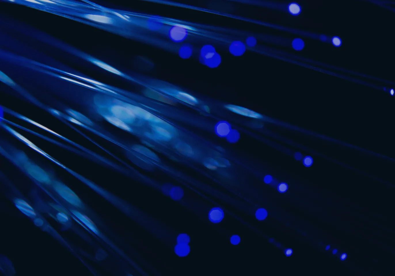 Fibre optic cables with blue light