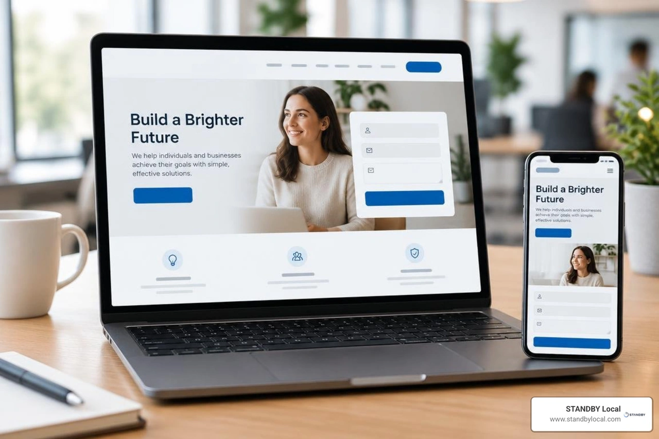 optimized professional service landing page structure