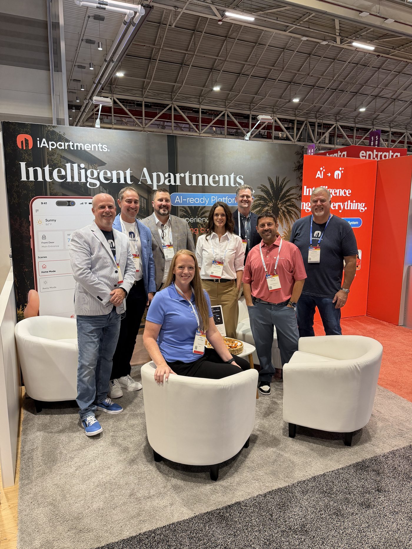 The iApartments team at the iApartments booth