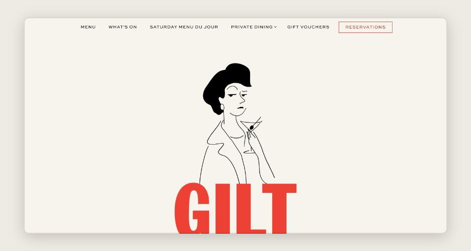 Gilt Brasserie project mockup