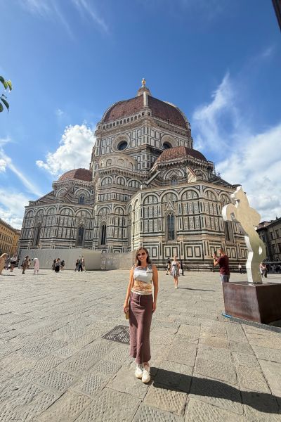 Kayla in front of the Duomo in Florence