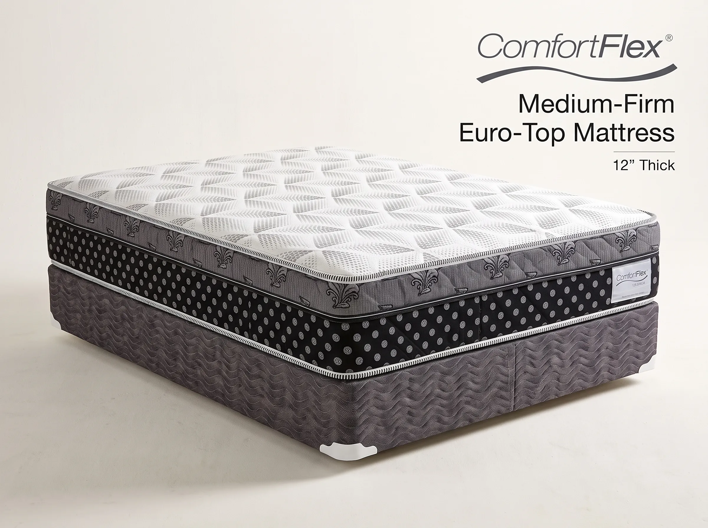 ComfortFlex Medium-Firm Euro-Top mattress, 12 inches thick