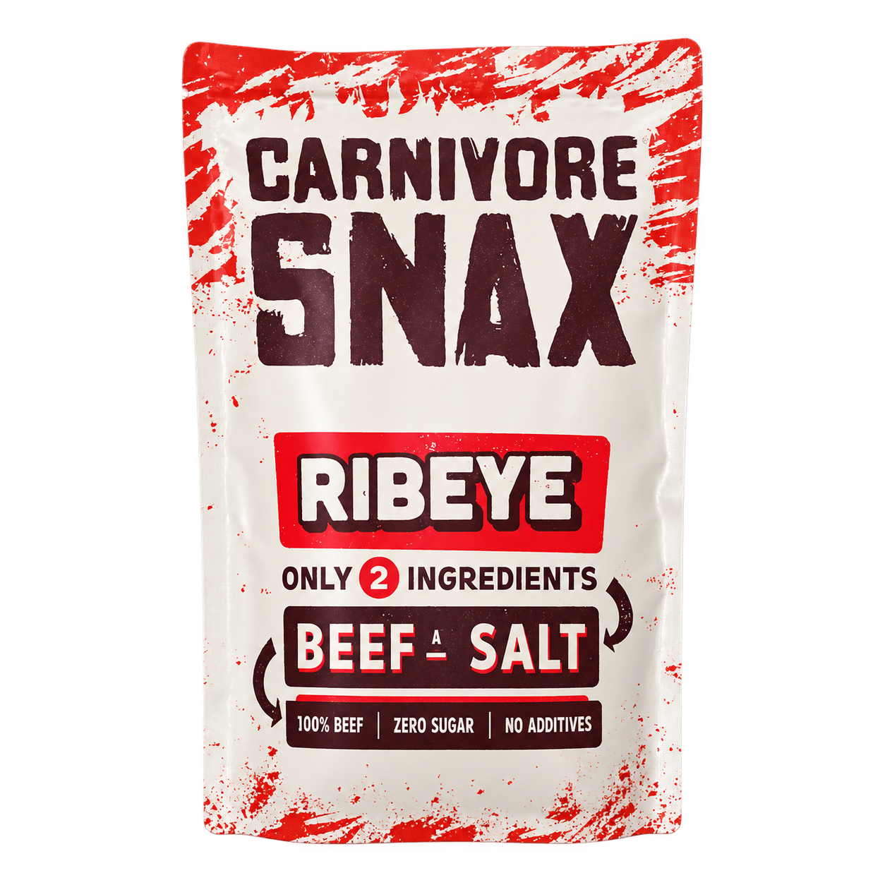 Carnivore Snax ribeye pouch