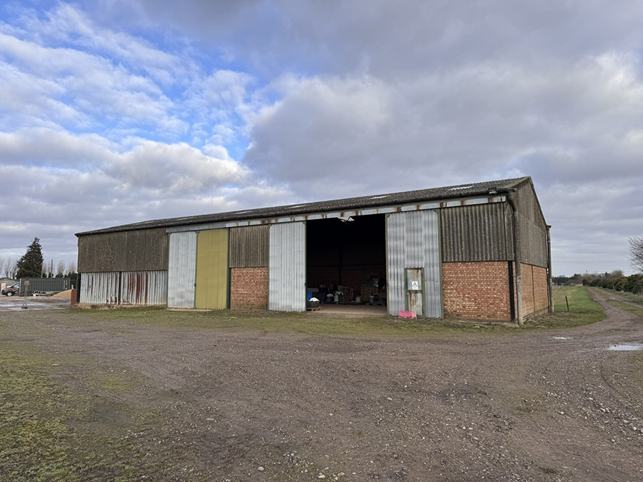 Gedney Barn: the existing agricultural barn before the scheme