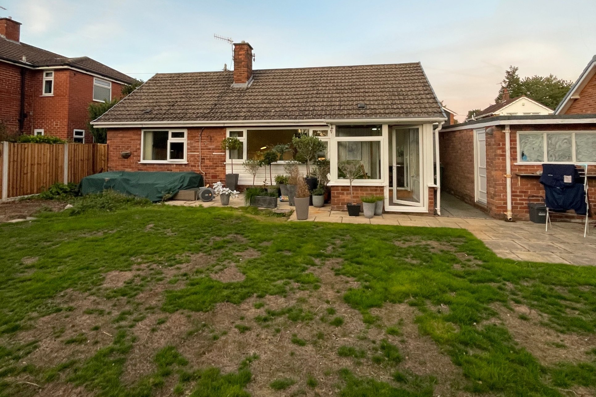 Bungalow extension, Barroncroft Road, Woolton: the existing bungalow before the project