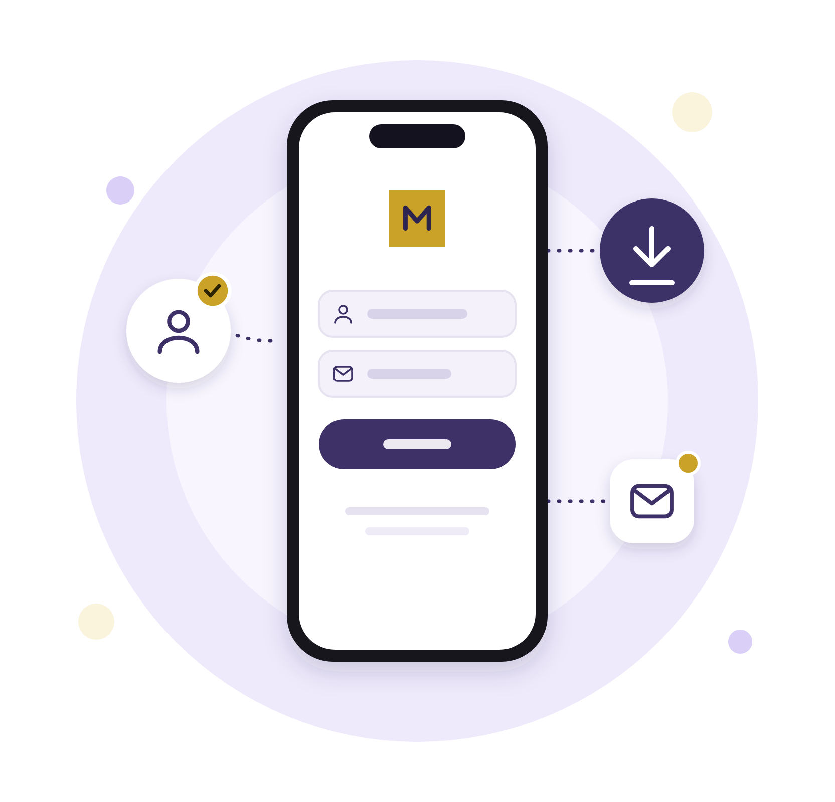 Signing up in the Monedoor app.