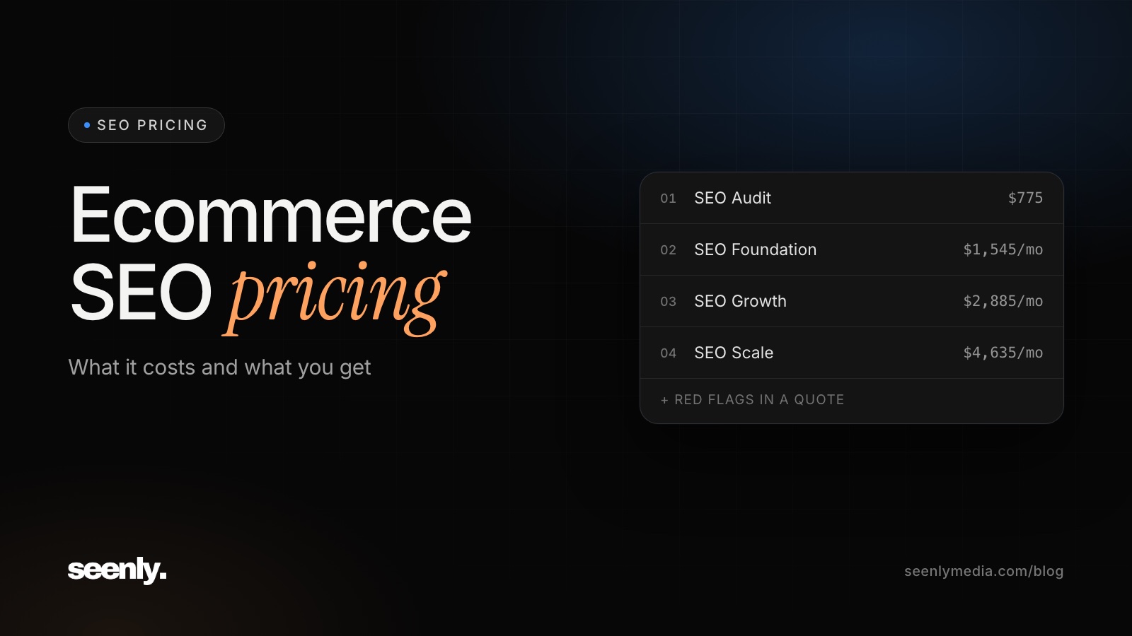 Ecommerce SEO Pricing: What It Costs and What You Get