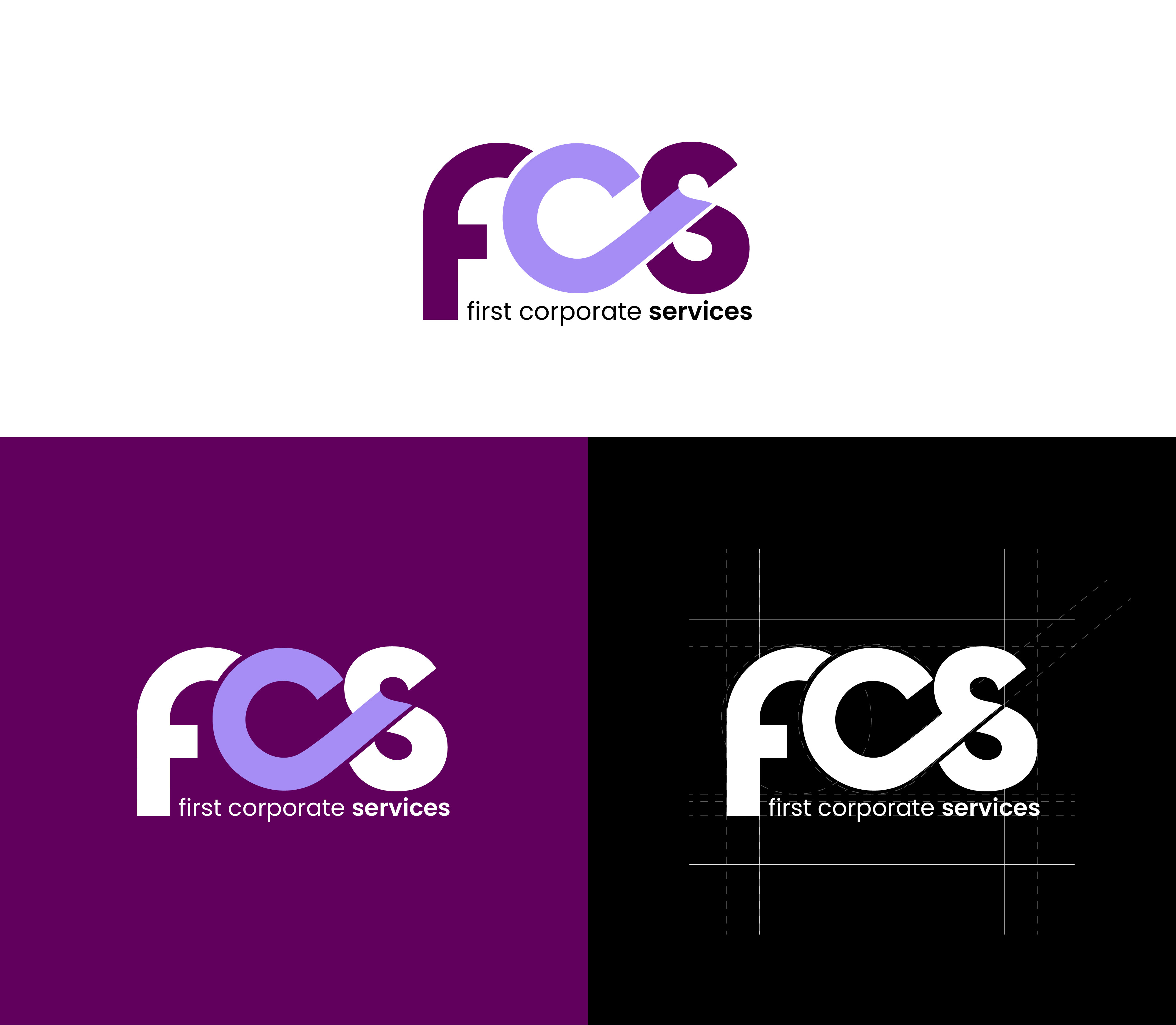 First Corporate Services logo and brand identity designed by Shiregal