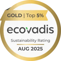 Médaille Gold EcoVadis, Top 5 %, août 2025
