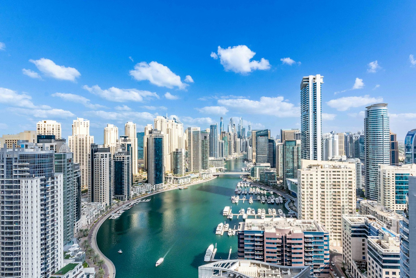 Panoramic view of Dubai Marina