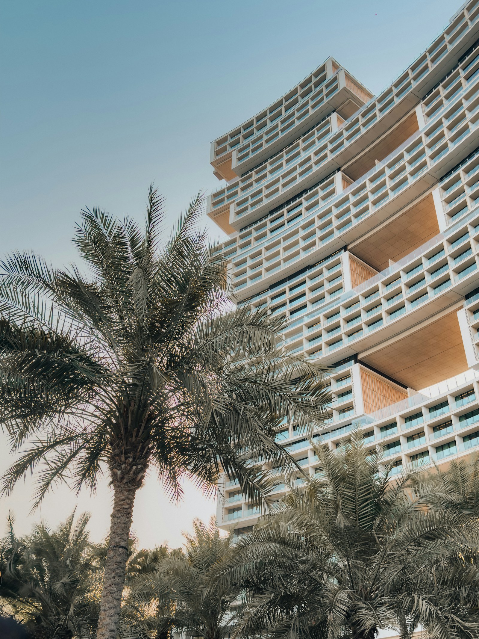 Distinctive waterfront architecture on Palm Jumeirah