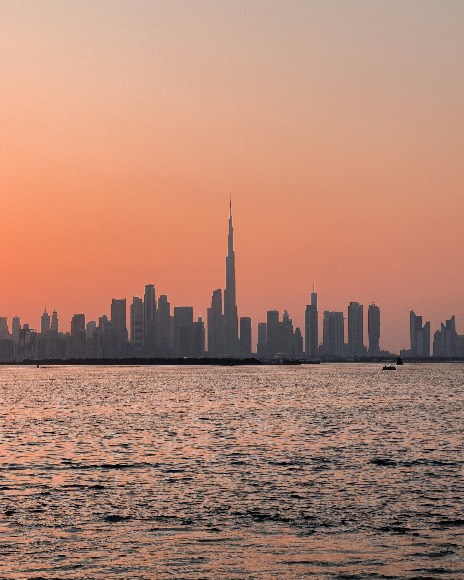 Dubai skyline viewed from the Creek Harbour waterfront