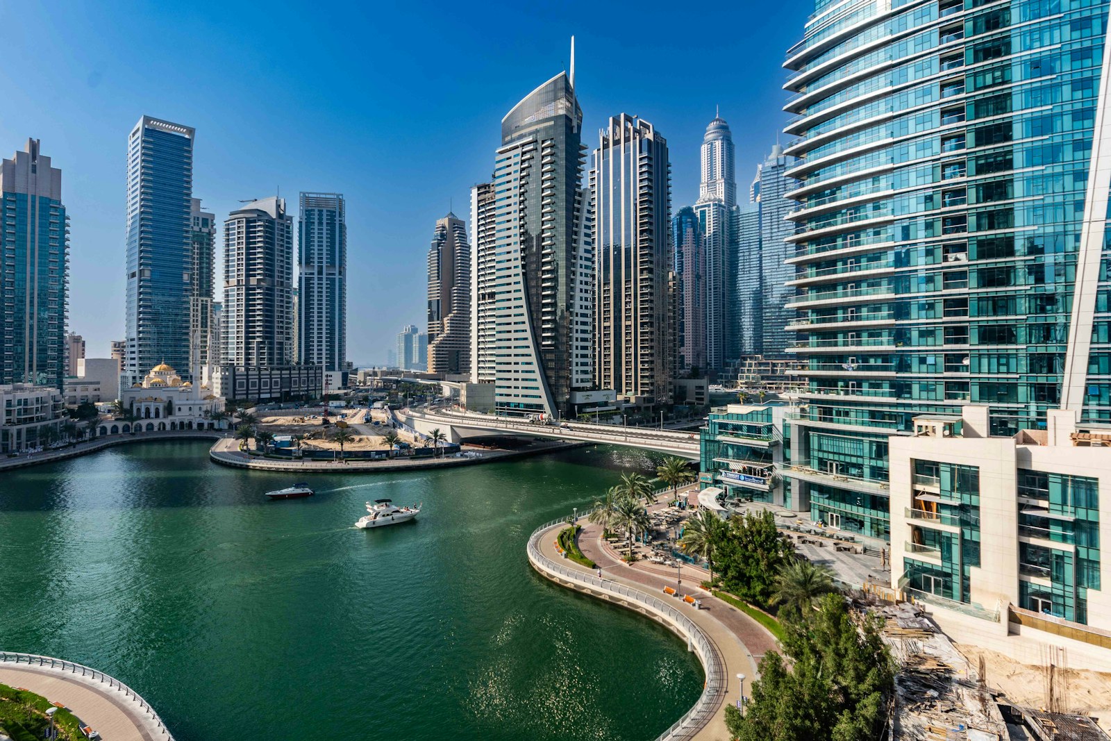 Dubai city and residential surroundings
