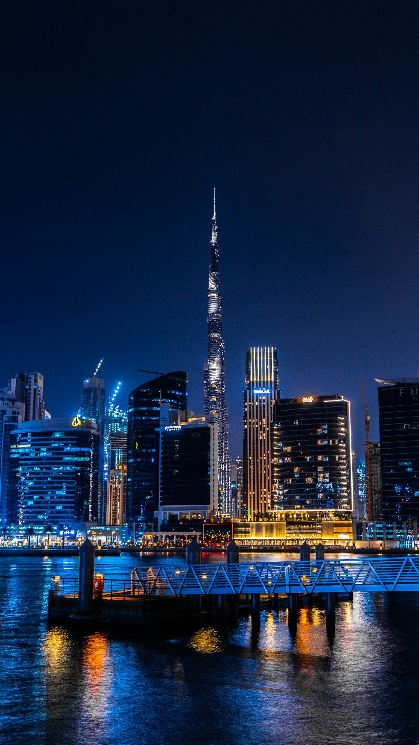 Dubai skyline after dark