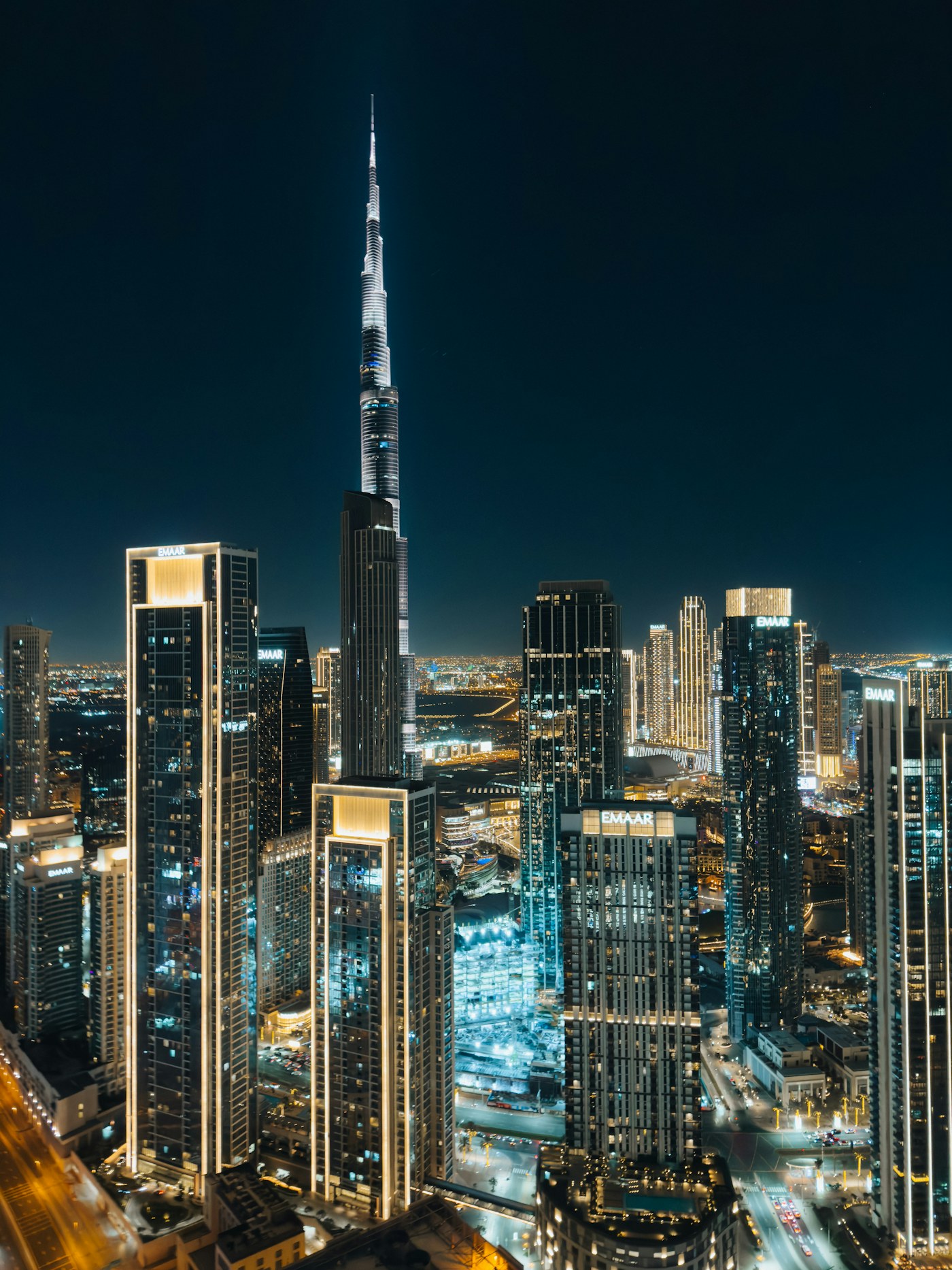 Dubai cityscape photographed from above