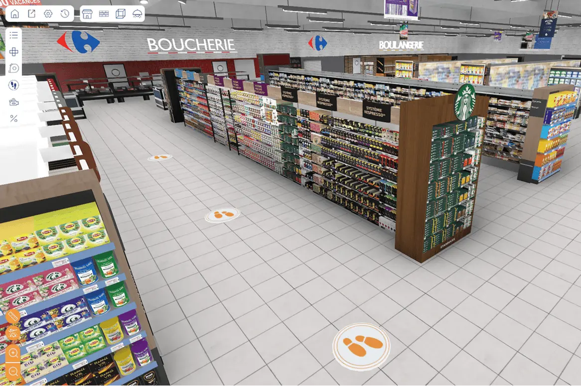 Carrefour Aisles in VR