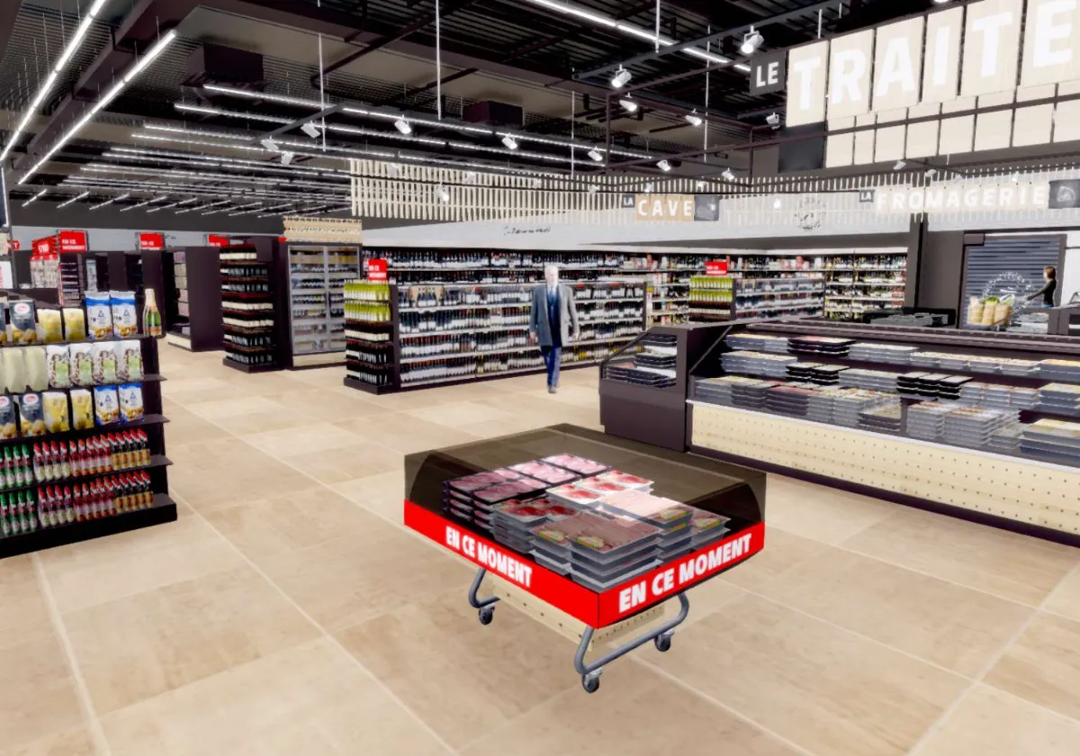 Visualisation 3D et VR d'un magasin Intermarché