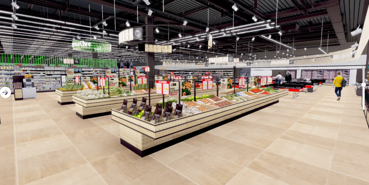 Rayons en VR d'Intermarché