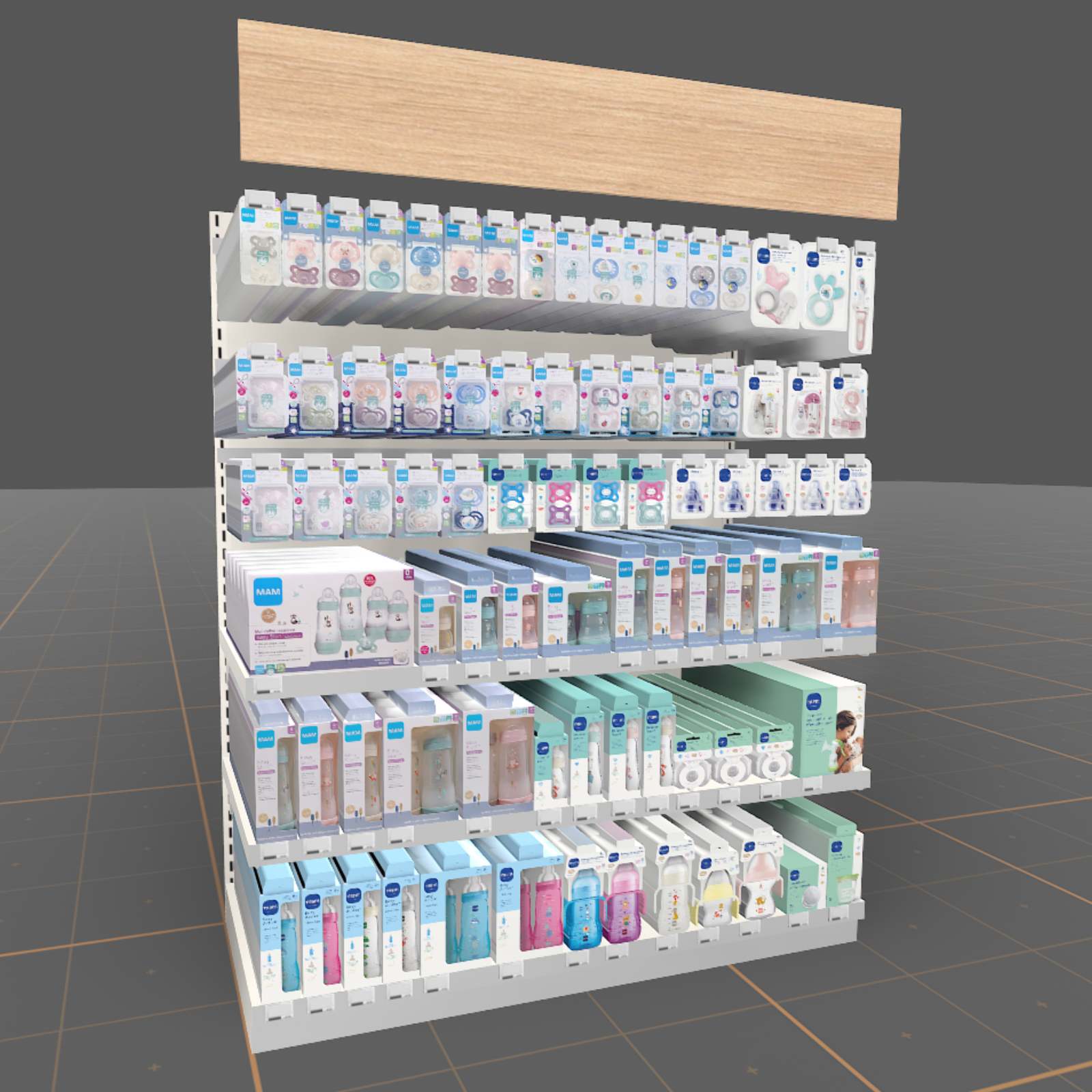 Planogramme VR de produits Sanex