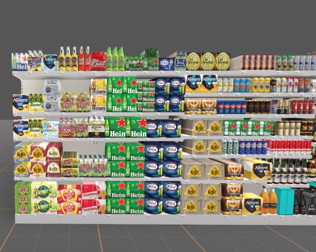 Planogramme VR des packs de bières