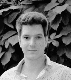 Clément Saint-Pierre en noir et blanc